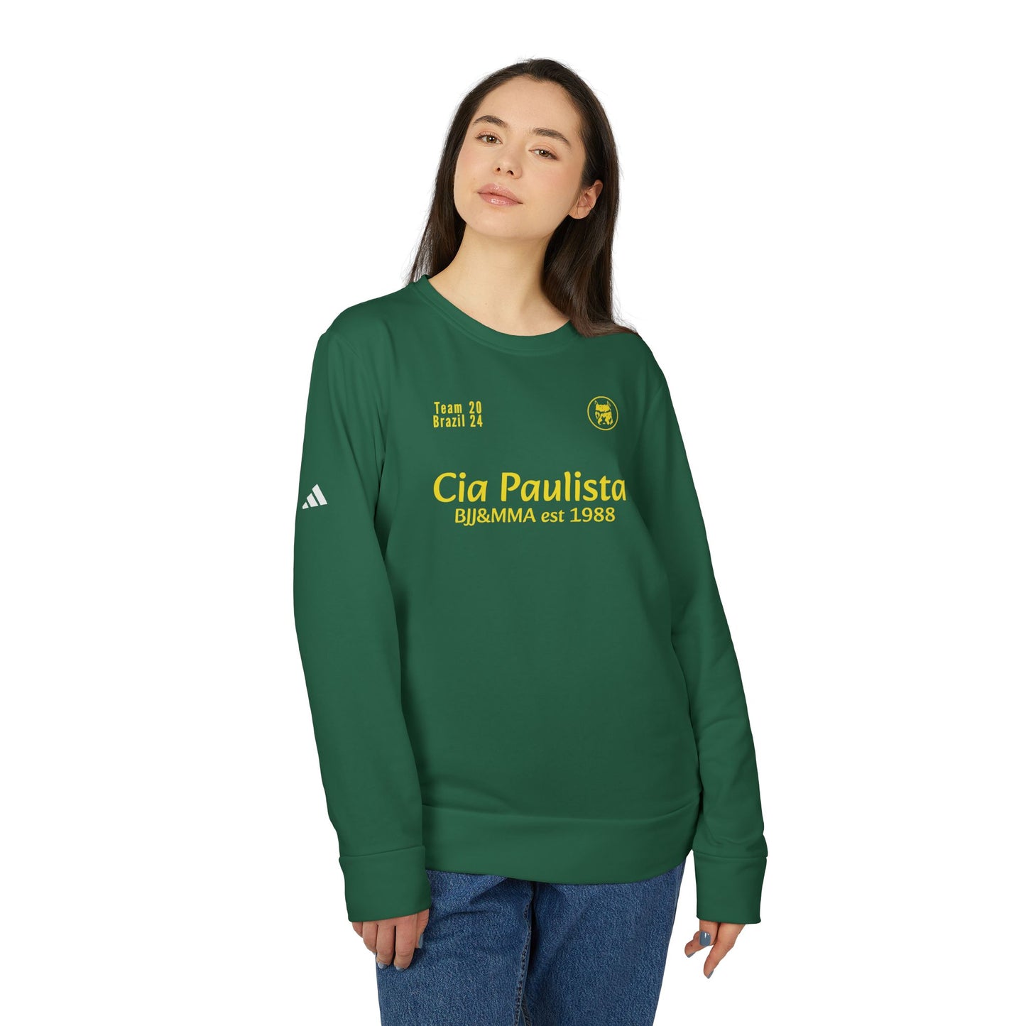 Team Brazil Official / Collection 2024 feature by adidas® Unisex Fleece Crewneck Sweatshirt