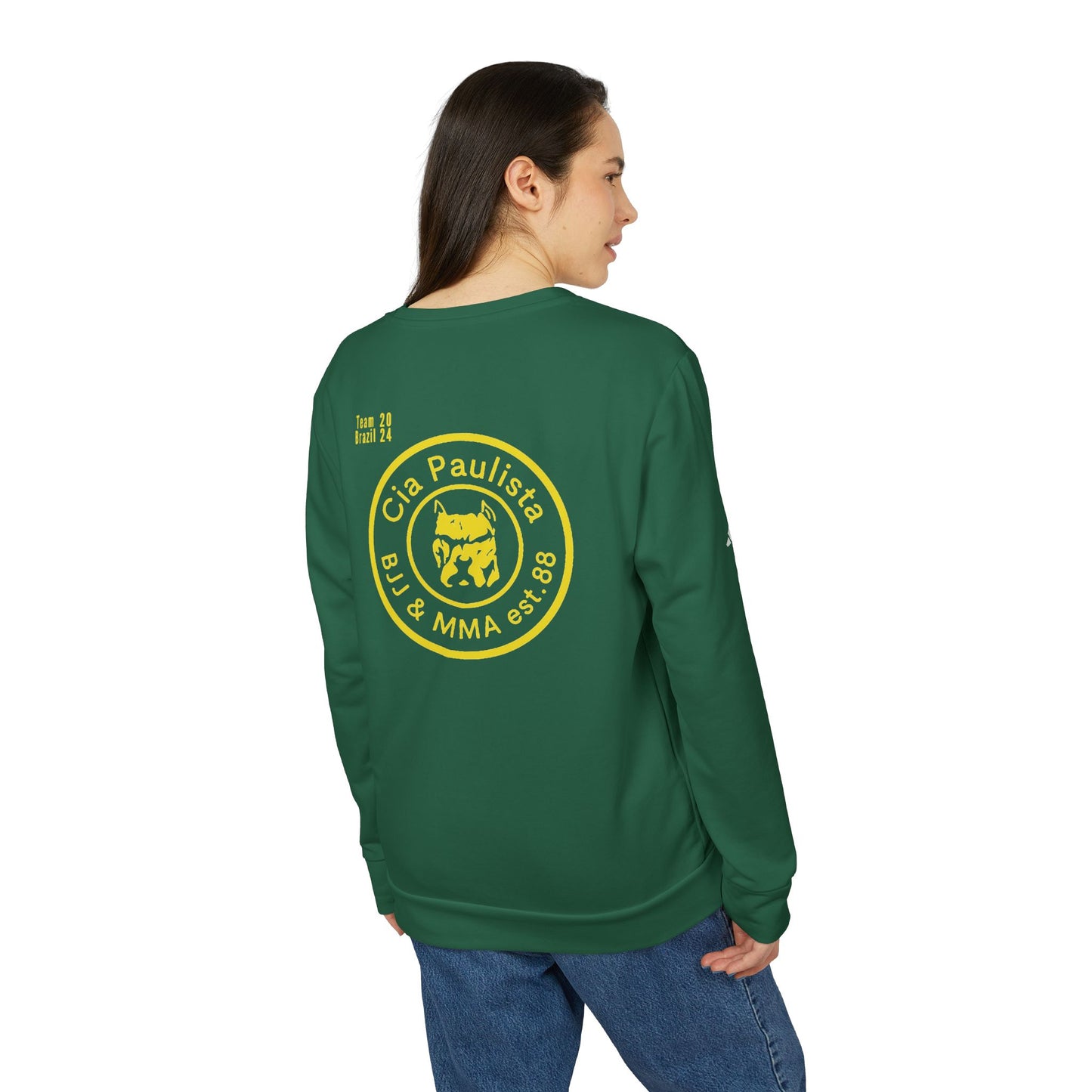 Team Brazil Official / Collection 2024 feature by adidas® Unisex Fleece Crewneck Sweatshirt