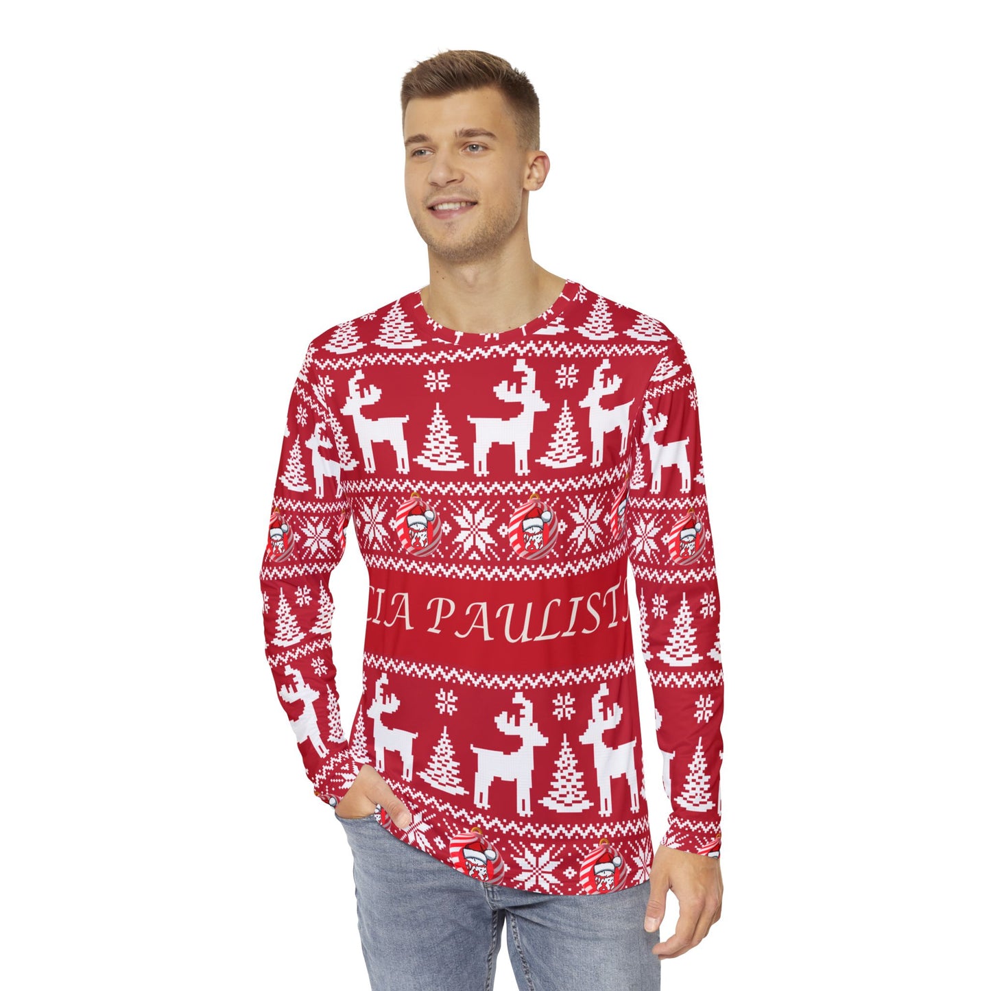 Cia Paulista Red Holiday Sweater