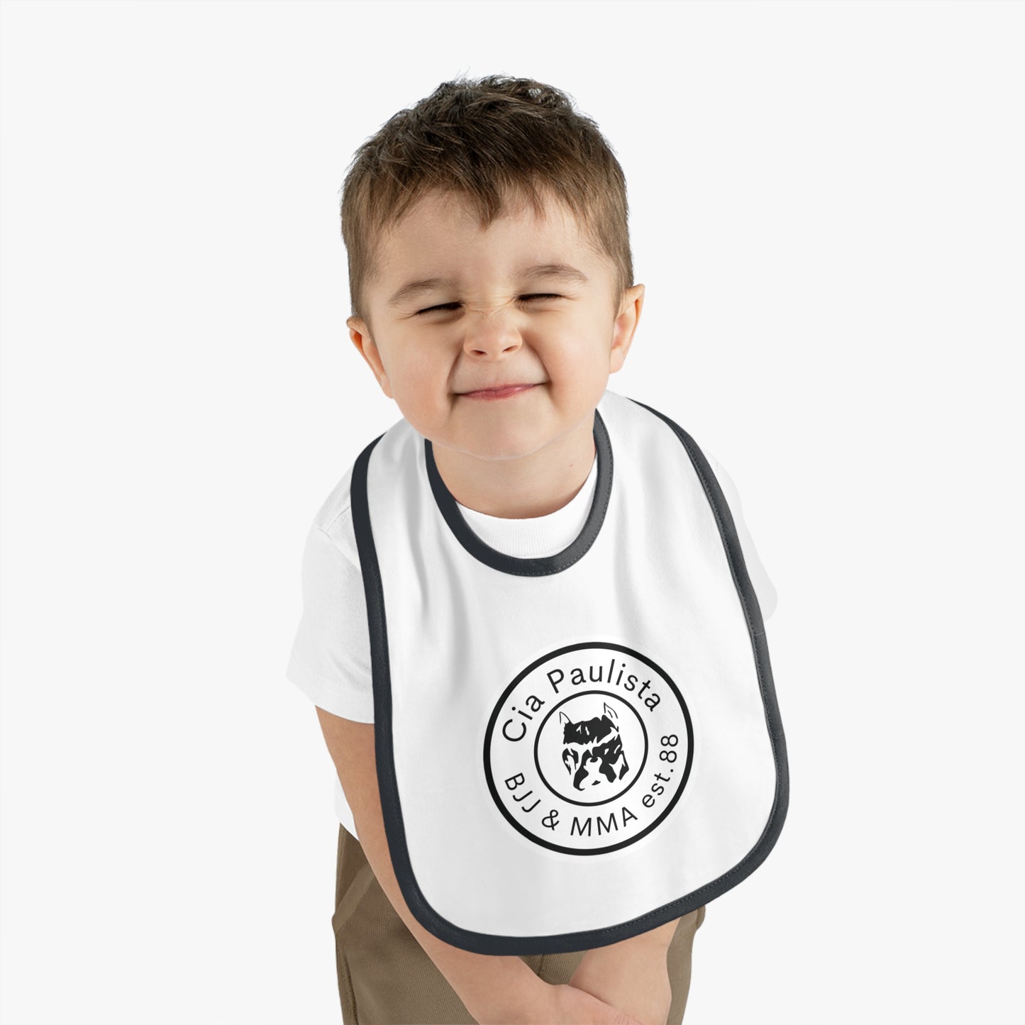 Baby Contrast Trim Jersey Bib