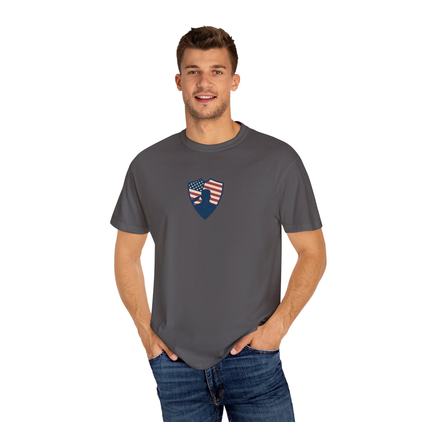 GP /Defending the Land of the Free / Unisex Garment-Dyed T-shirt