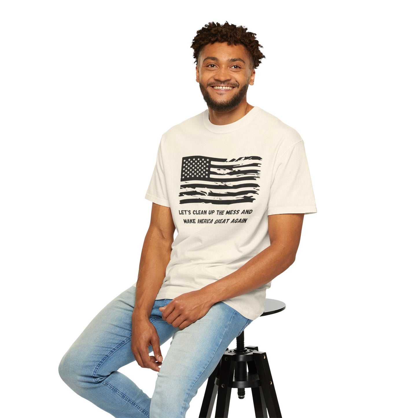GP / Let's Clean Up the Mess and Make America Great Again / Unisex Garment-Dyed T-shirt