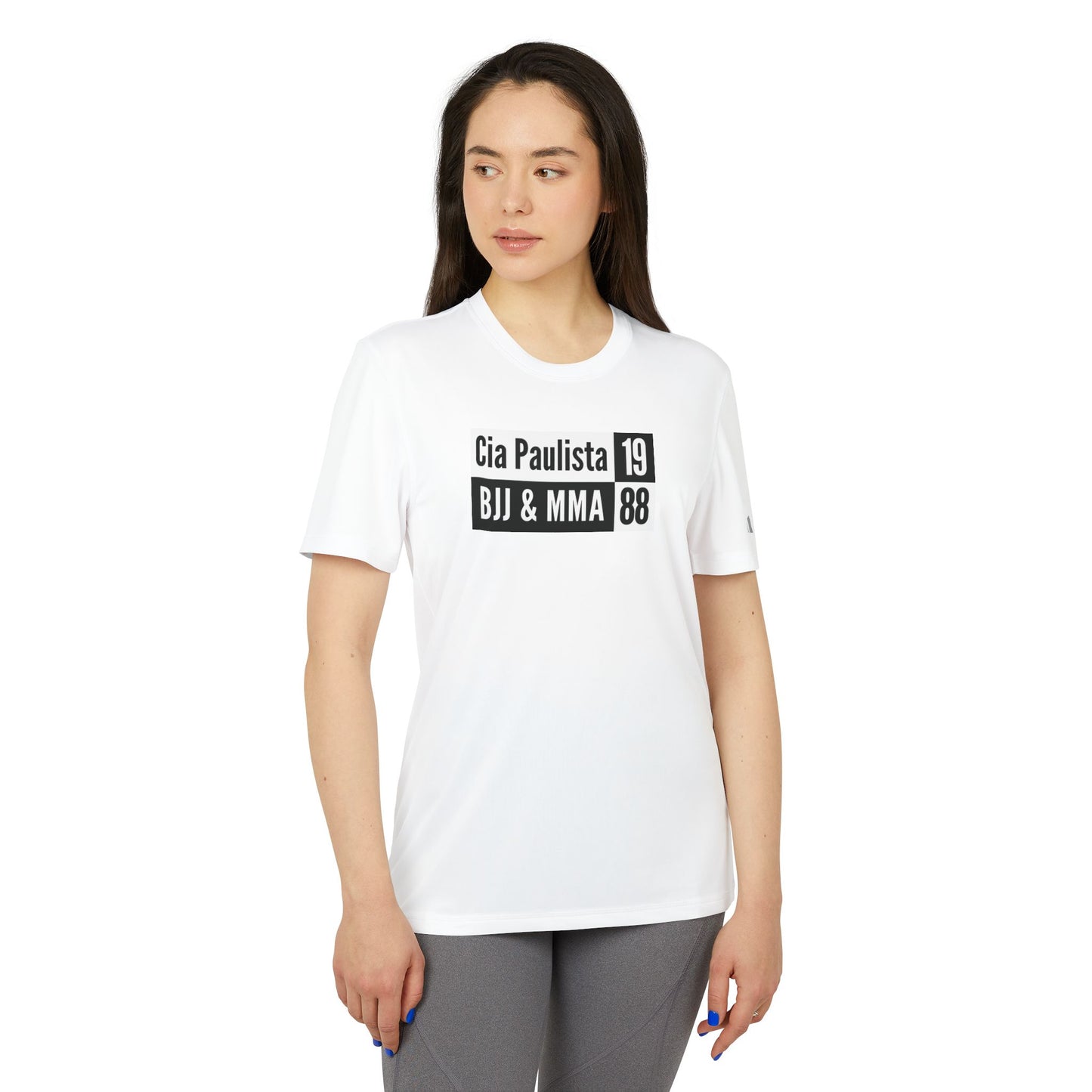 Camiseta deportiva unisex adidas® Blanco a negro 2024 