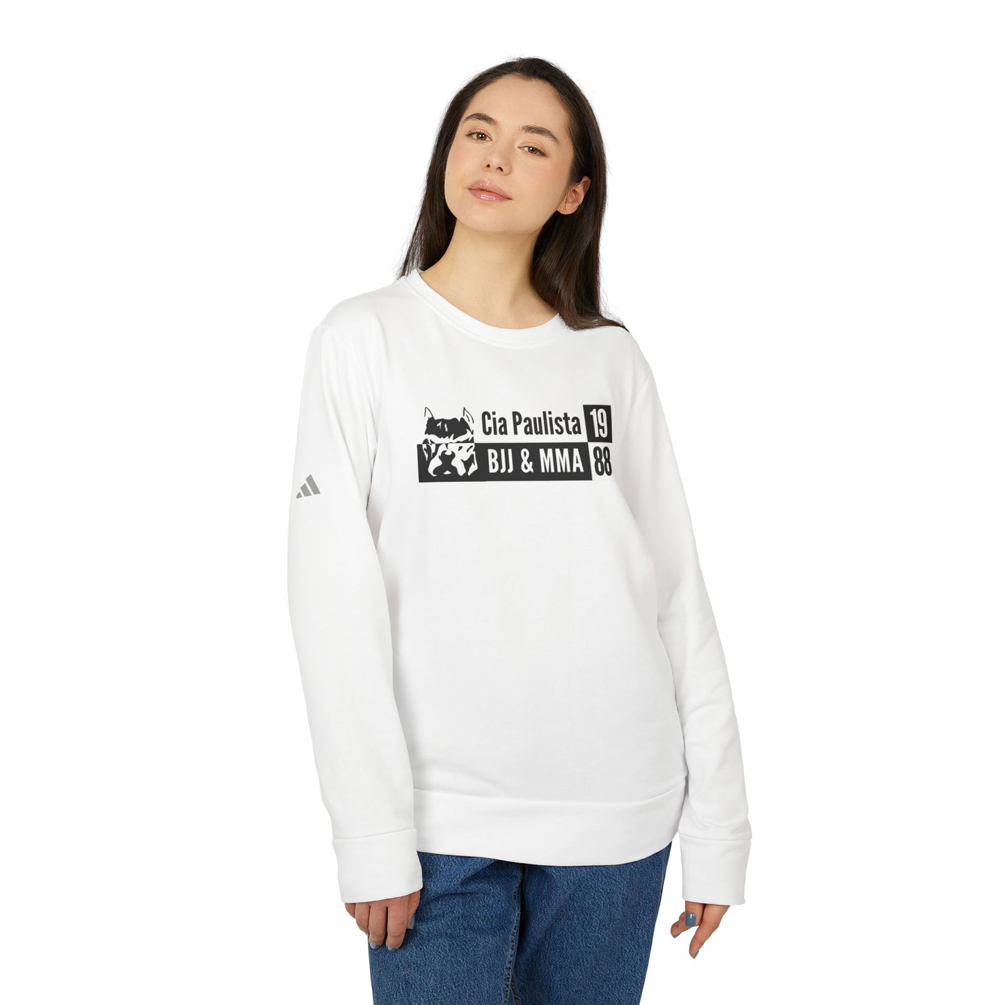 Coleção White to Black 2024 / Irada / destaque da adidas® Moletom com capuz unissex Fleece Crewneck 