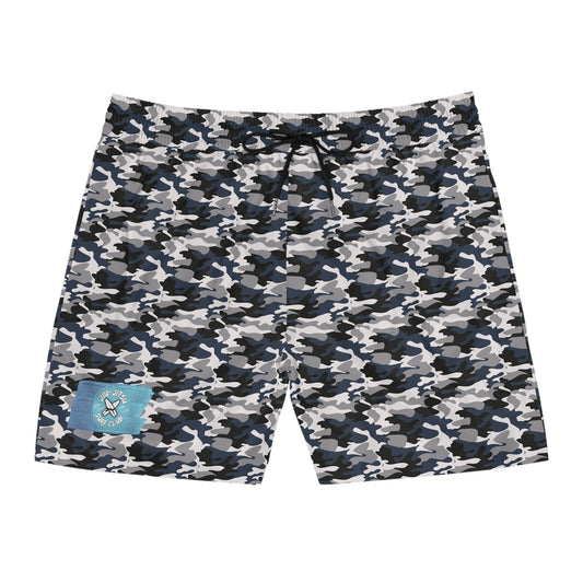 Shorts de natação de comprimento médio masculino (AOP) 