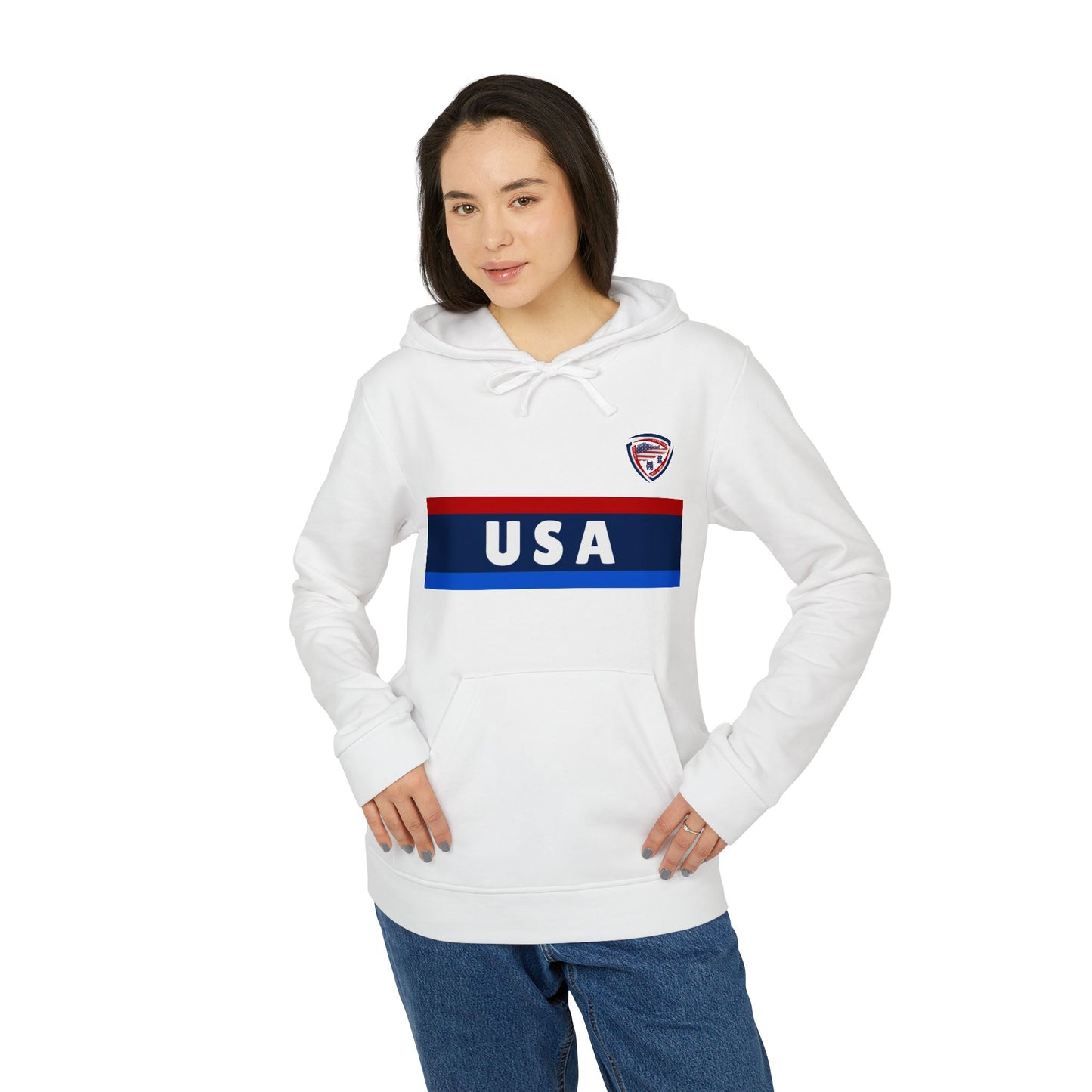 Oficial da equipe dos EUA / Fight Time / destaque da adidas® / Moletom com capuz unissex de lã 