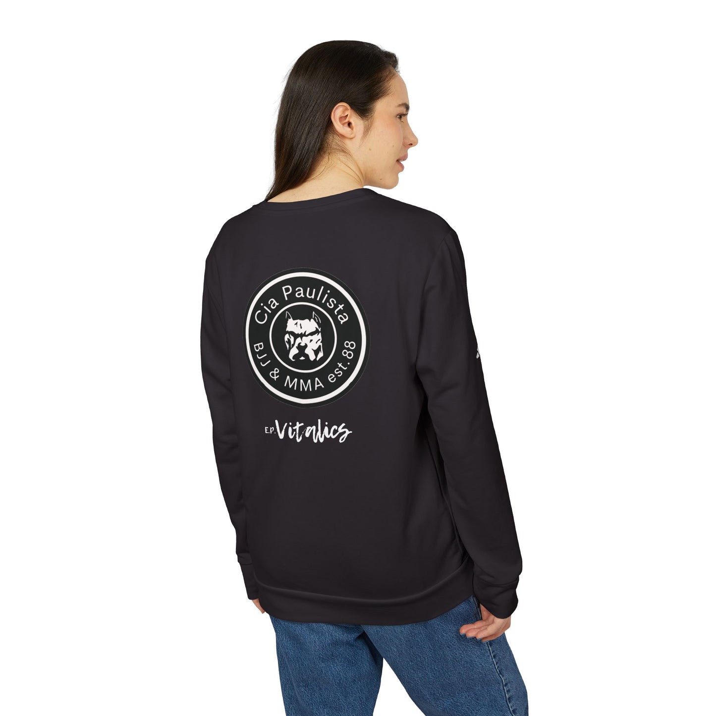 Moletom adidas unissex fleece com gola redonda 