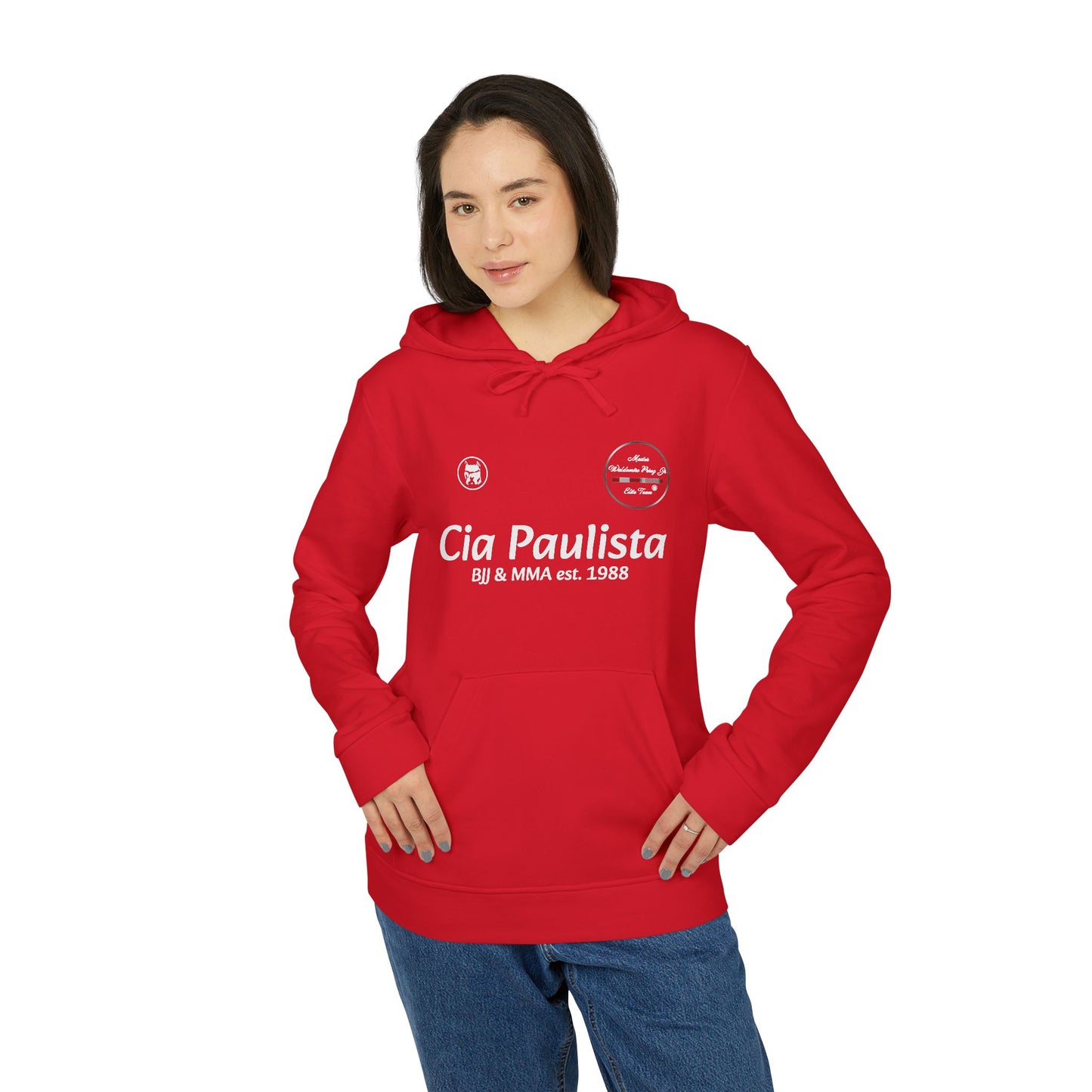 Coleção exclusiva Cia Paulista Master 2024 destaque adidas® Moletom com capuz unissex Fleece 